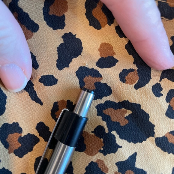 Vintage 80s Silk Animal Leopard Print Button Front Size Medium Shirt Dress - Picture 12 of 12